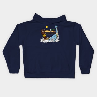 Bigfoot Loch Ness Monster Water Ski Kids Hoodie